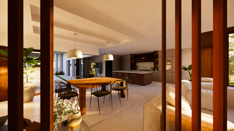 Réalisation de plans 3D pour projet de construction de maison de luxe à Bordeaux. 