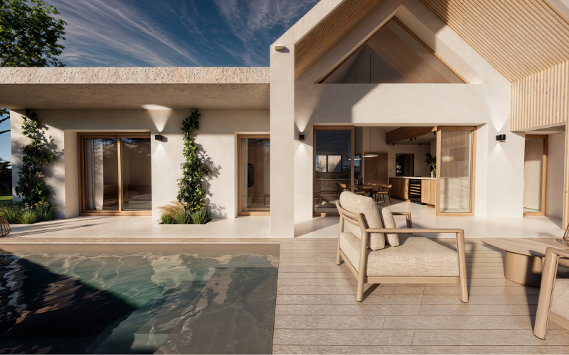 Architecture et décoration : harmoniser les volumes et matières dans une villa contemporaine.