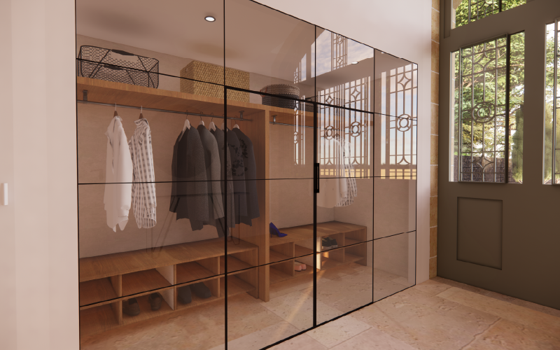 Projet de rénovation d'un ancien chai en maison de luxe à Bordeaux par un architecte. 