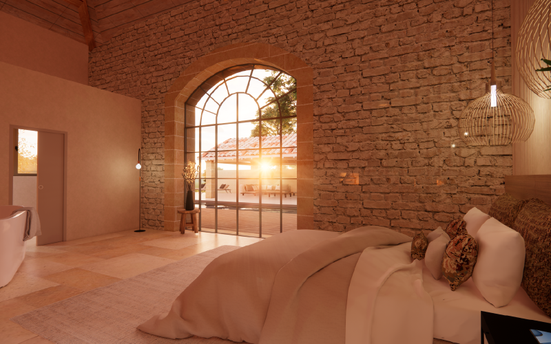 Projet de construction de villa de luxe par un architecte d'intérieur en Gironde. 