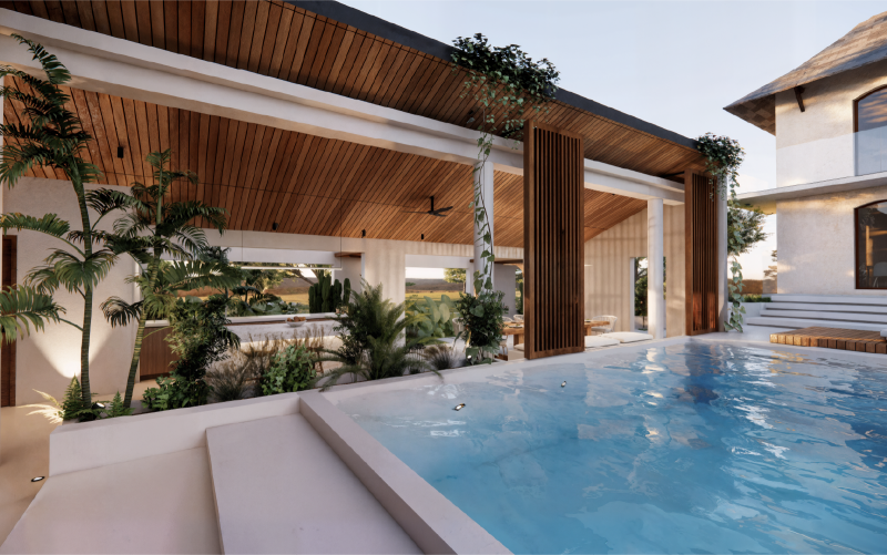 Construire un pool house dans le respect des codes de l’architecture locale béarnaise.